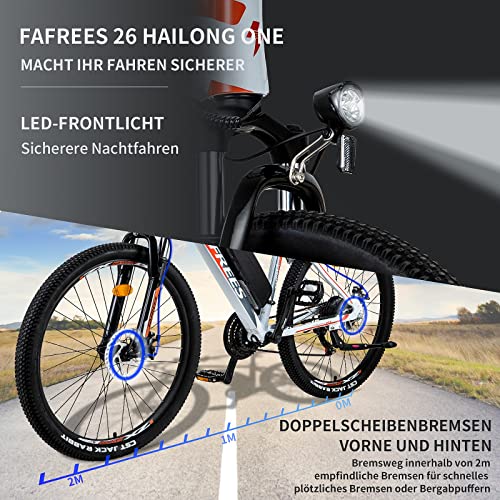 Fafrees Hailong-One Mountainbike, 26 inch (66 cm) met app, 3,5 inch lcd-display, 25 km/u, voor pendelen, elektrische… - Afbeelding 5