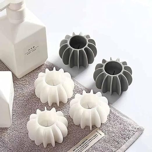 washing machine laundry cleaning ball set of 8, reusable hair catcher lint remover filter balls for clothes, pet hair remover for washer & dryer, laundry washing accessories, white & grey
