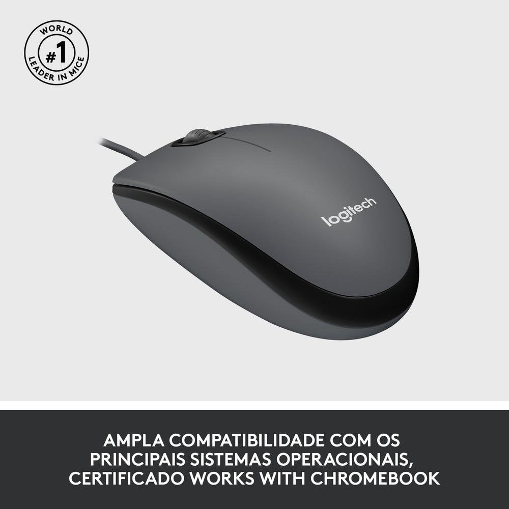 Amazon.com: Logitech M100 Corded Optical Mouse, USB 2.0, Left