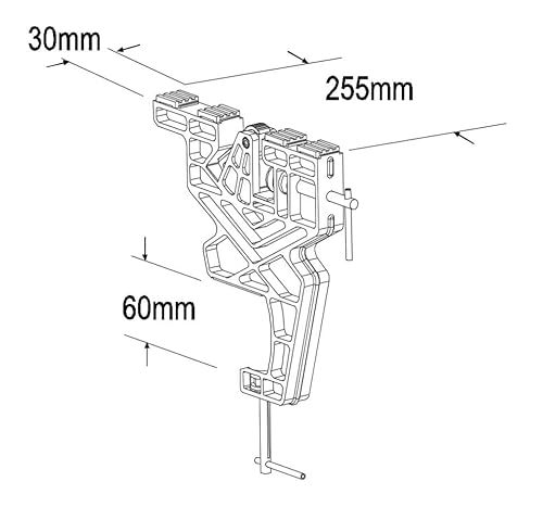IGOSKI Tornillo de banco de esquí y snowboard, mangos antideslizantes para tornillo de banco mejorado, ajustable para esquiar y cera, con posición de trabajo horizontal y vertical - imagen 5