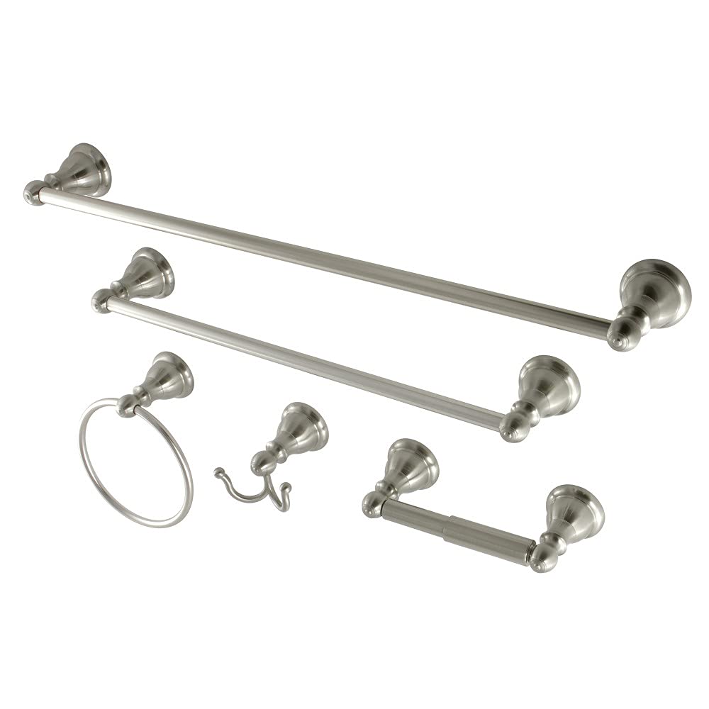 Kingston Brass Santa Fe Bathroom Hardware Set, 18"/24", Brushed Nickel