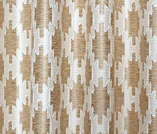 Image of Ultimate Digital Print Insulated Crystal Grommet Room Darkening Curtains /Drapes for Bedroom /Living Room Window - 5 feet - 2 Panels, Gold