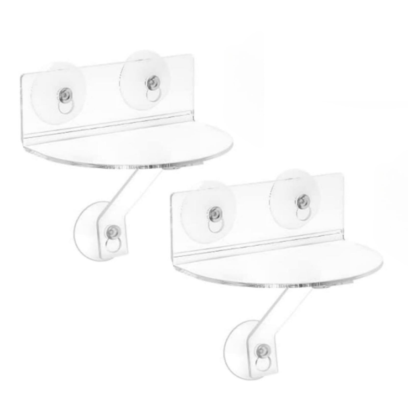 sodeber 2pcs Acrylic Window Display Shelf for Indoor Plant Suction Cup Bracket for Succulents Planter Windowsill Extender Indoor Plant Stand