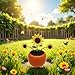1 Pcs Sunflowers,Solar Powered Dancing Flower, Decoration Gift, Swinging Dancer Toy, No Battery Required, Car Decor, Sunflower/White Flower Learning and Education (Sun Flower)