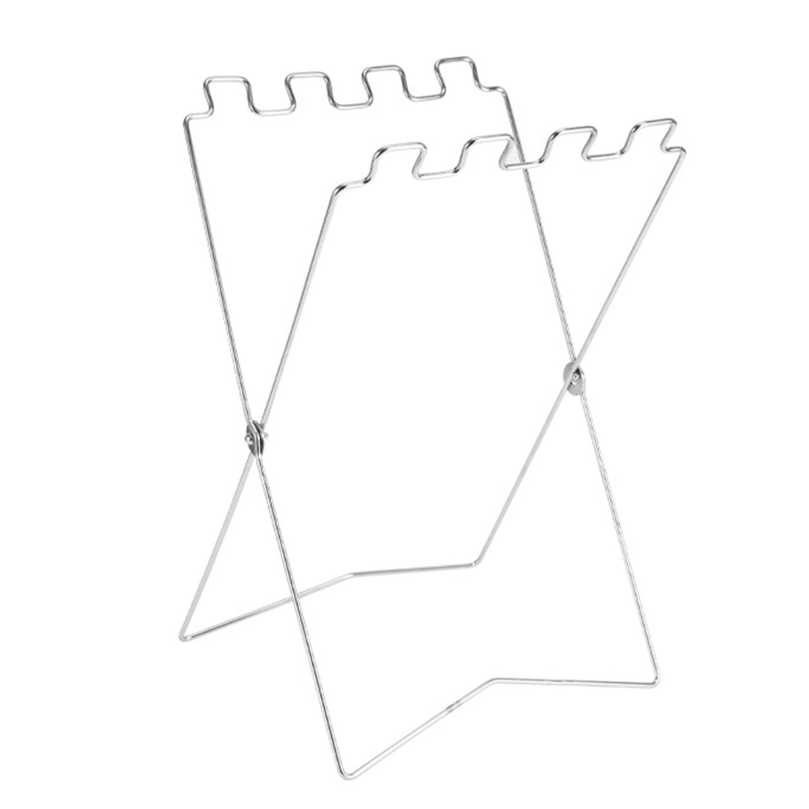 Support de Sac Poubelle en Acier Inoxydable, Support de Poubelle Pliable, Support de Sac Poubelle, Support de Poubelle Pliable pour Camping en Plein air, Barbecue (Argent)
