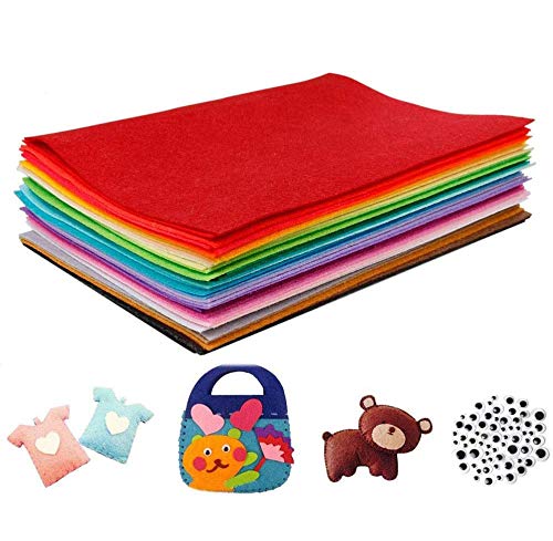Harxin 40 Colores Fieltro Manualidades Tela Fieltro 20 x 30 CM,