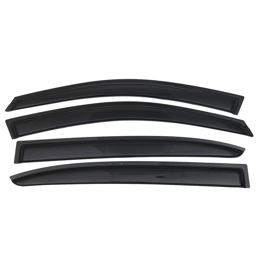 Photo 1 of IKON MOTORSPORTS Tape On External Window Visors, Compatible with 2013-2017 Honda Accord Sedan, Smoke Tinted Acrylic 4 Pieces Rain Guards Slim Style Smoke/Tinted