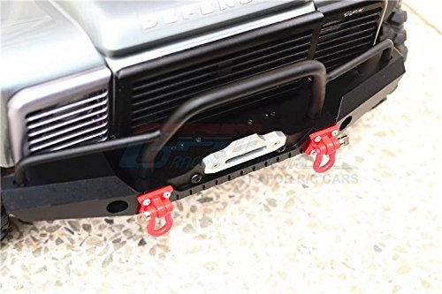 Aluminium Front Bumper With Led Lights For 1:10 Crawlers (A) - 30Pc Set Black