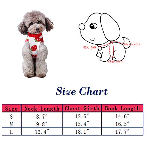 Nacoco Dog Sweater Strawberry Apparel Pet Warm Jumper Cat Halloween Christmas Costume For Small And Medium Dog(L) #TOP4