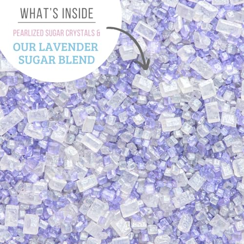Image of Sweets Indeed Sprinkles, Edible Sprinkle Sugar Mix, Perfect for Cake Decorations, Baking, Ice Cream, Cookies, Cupcake Topper, 5.11 ounces (Lavender)