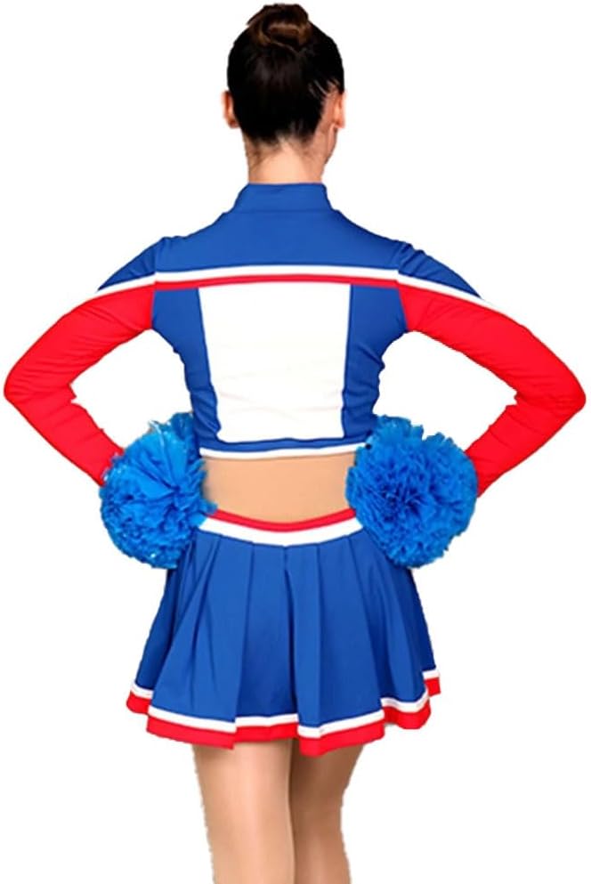 Cheerleader Costume Uniform Women's Girls' Kids Dress Spandex High Elasticity Handmade Competition Dance