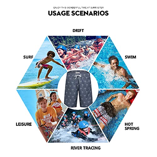 Image of BOJIN Mens Swim Trunks 9 inch Quick Dry Stretch Swim Shorts Mesh Lining Bathing Suits Swimwear Beach Shorts with Pockets