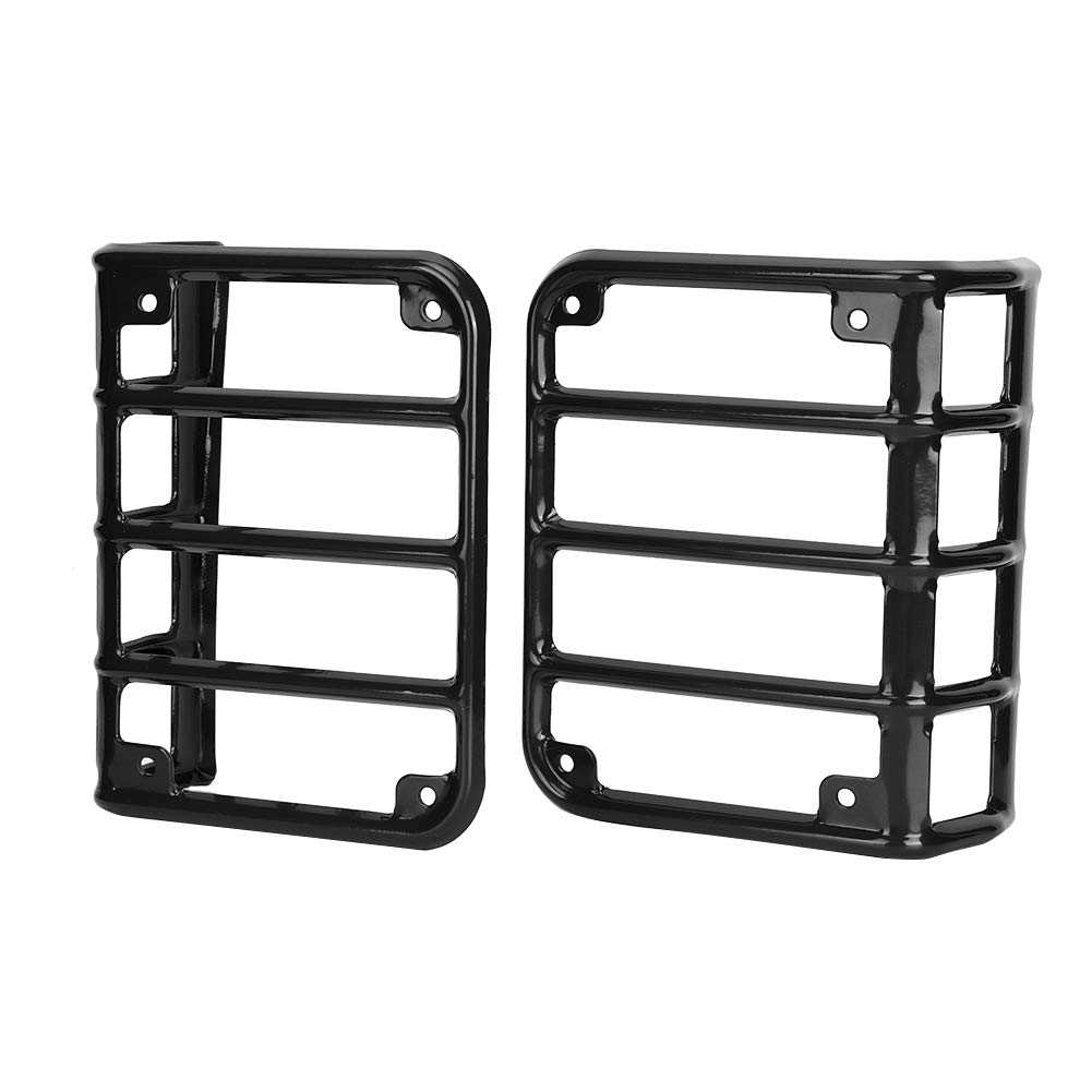 Taillight Cover Rear Light Cover,1 Pair of Taillight Rear Light Lamp Cover Guard Protector Fits replacement for Wrangler JK 2007-2017(Black)