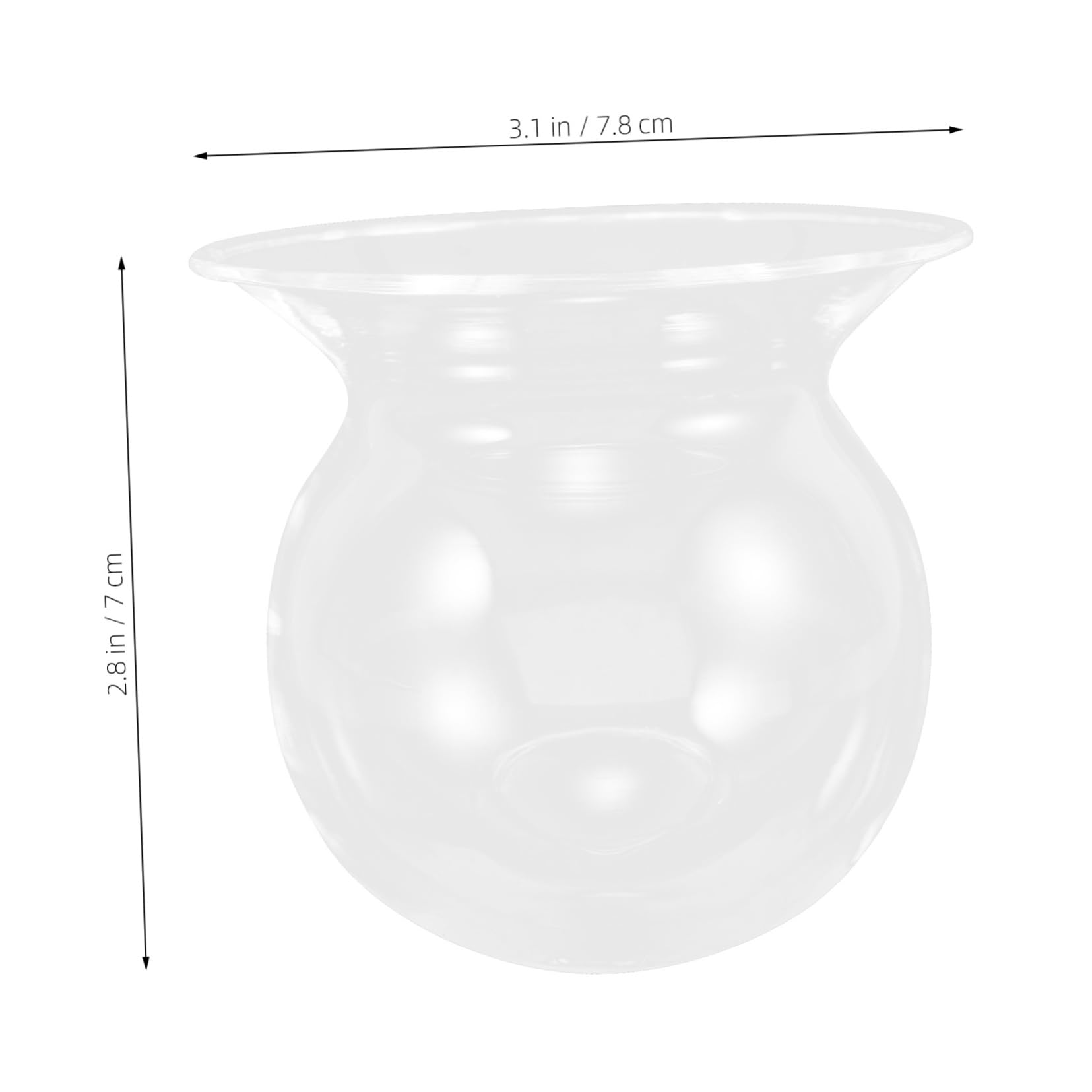 Mikikit Lot de 4 Vases de Propagation en Verre, Terrarium à Plantes Rond, Transparence Élevée, Décor Maison et Ferme