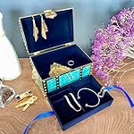 Large Double-layer Retro Metal Jewelry Chest, Pirate-style Lion Head Relief Treasure Box With Lock Women's Jewelry Storage (Oil Painting Green Golden) - Image 4