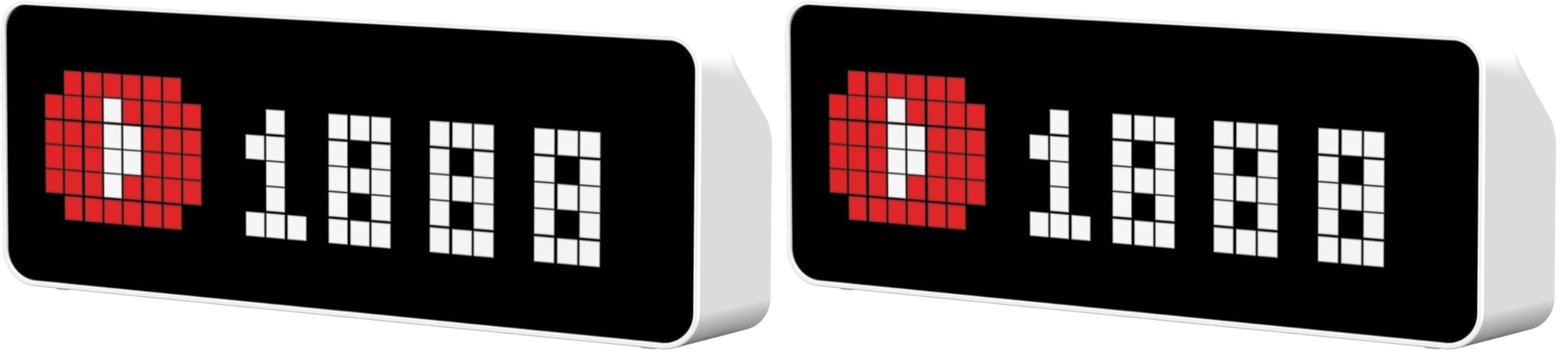ULANZI TC001 Smart Pixel Clock, Social Media Counter, Digitaler Wecker mit Wetter, AWTRIX Simulator, Retro Pixel Art Anzeigetafel Pomodoro Uhr Nachttisch Gaming Zimmer & Büro Dekor (Packung mit 2)