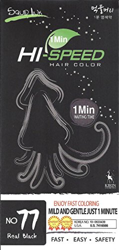 1 Minute_Hi Speed Squid Ink Hair Color #77 Real Black