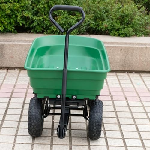 Carretilla plástica de 4 ruedas con función volcadora miniatura 3