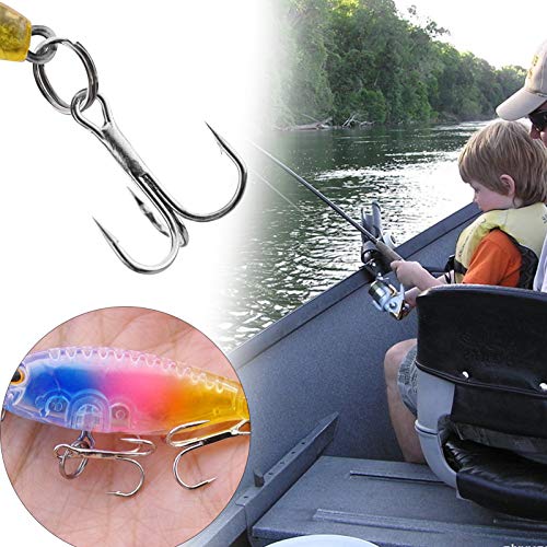 Iscas falsas, 5 peças/conjunto de 4,5 cm iscas artificiais biônicas de pesca com ganchos agudos afia