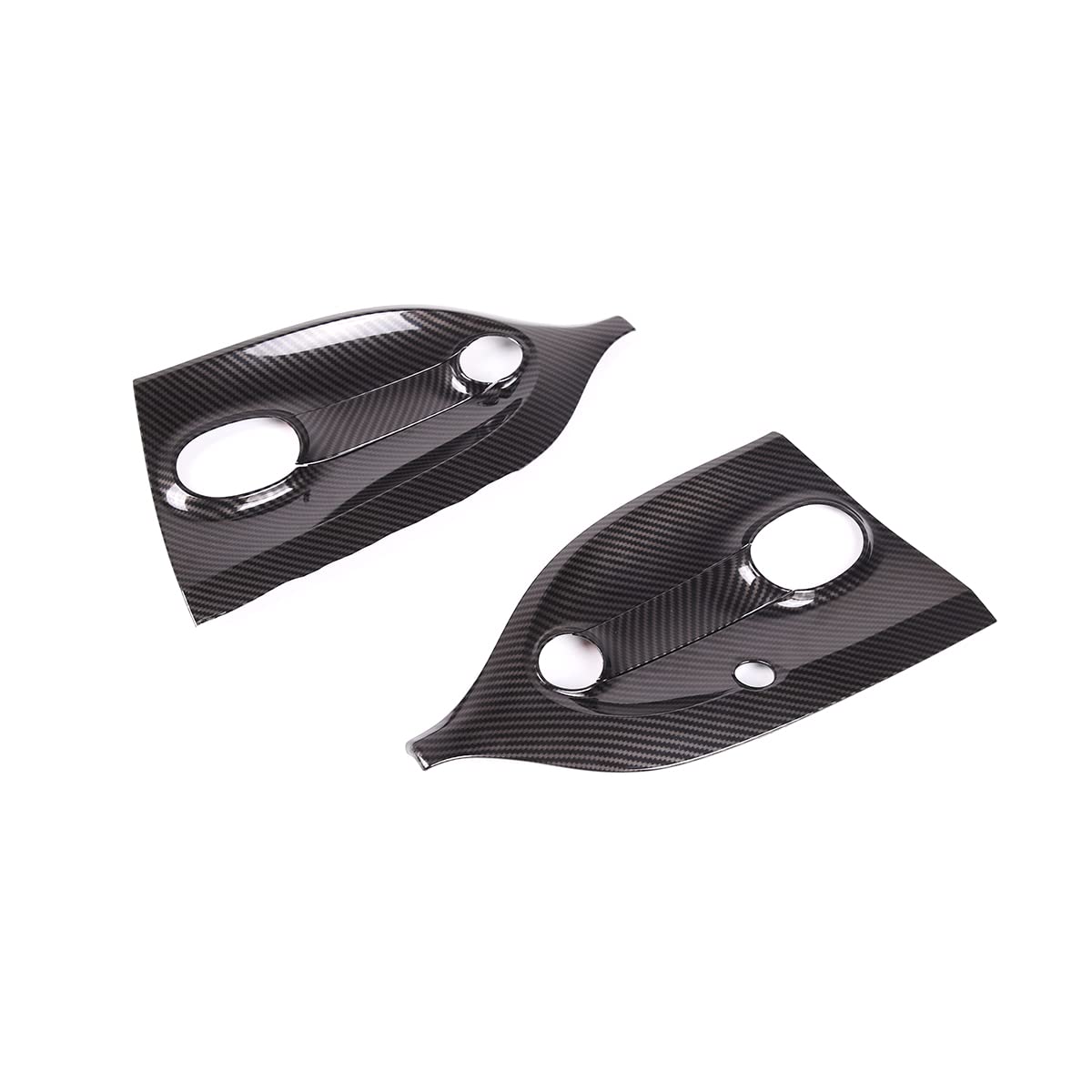 METYOUCAR Garniture de poignée de porte de voiture pour Benz Smart 453 Fortwo Forfour 2016-2021 Accessoires de voiture pour conduite à gauche (fibre de carbone)