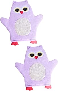 ibasenice 2 Pçs Esponjas Para Limpeza De Luvas De Mão Do Bebê Esponjas Para Banho Crianças Toalhas De Banho Luvas Para Limpeza De Toalhetes De Banho Do Bebê Luvas De Banho Desenhos