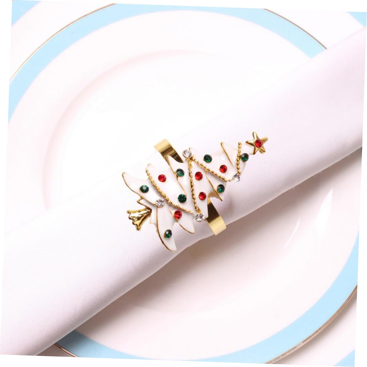 OUNONA 3 Sets Entzückende Weihnachtsserviettenschnalle Weihnachtsserviettenzubehör Serviettenhalter Für Weihnachtsdekorationen 4 Stück * 3