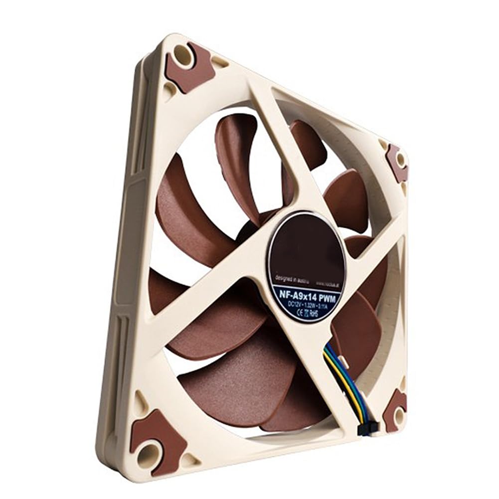 Ventilador de Chasis -A9x14 PWM .Black.Swap de 92 Mm, Silencioso, Ultrafino, para Refrigeración de CPU y Radiador de Caja.