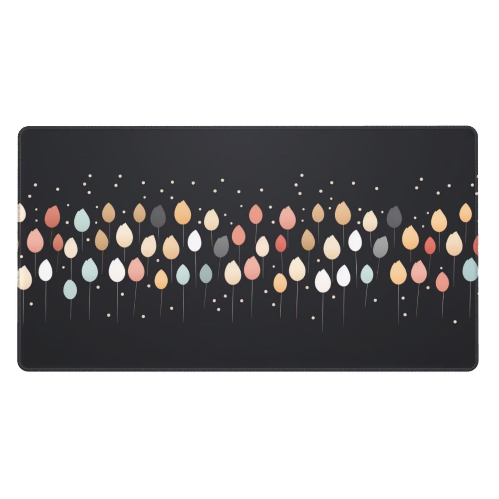 Gaming Mauspad XXL 900x600x3mm Mousepad Verlängertes Groß Mauspad Schreibtischauflage,Genähte Kanten rutschfeste Gummibasis,Verbessert Präzision Geschwindigkeit Home Office Bunte Luftballons L-5532