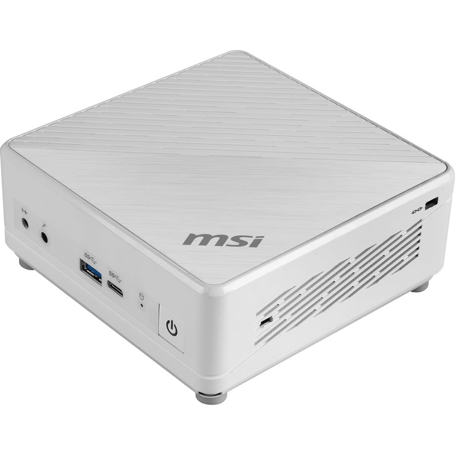 Image of msi Cubi 5 Mini PC: Intel Core i5-10210U, 8GB DDR4 (1x8GB) 2666MHz, 256GB SSD, WiFi 6, Bluetooth 5.2, USB Type-C, Dual Display, Energy Efficient, White, Windows 11 Home: 10M-648US