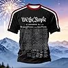 Men's T-Shirt - Short Sleeve Crew Neck Top | Stylish Themed Shirt for Casual and Special Occasions with Patriotic Design, Style#z01 Black, S #1