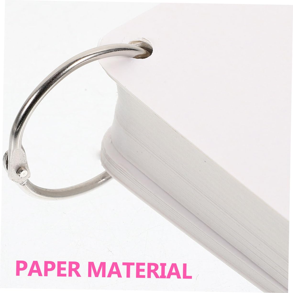 Leere Karteikarten aus Papier, 300 Blatt mit 6 Ringen, Weiß