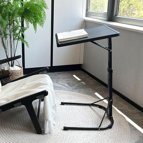 Table d'appoint Pliante Table Pliante Portable, Table Pliante pour Ordinateur Portable, Table réglable en Hauteur pour Chambre, Salon, Lit - Pliante -...