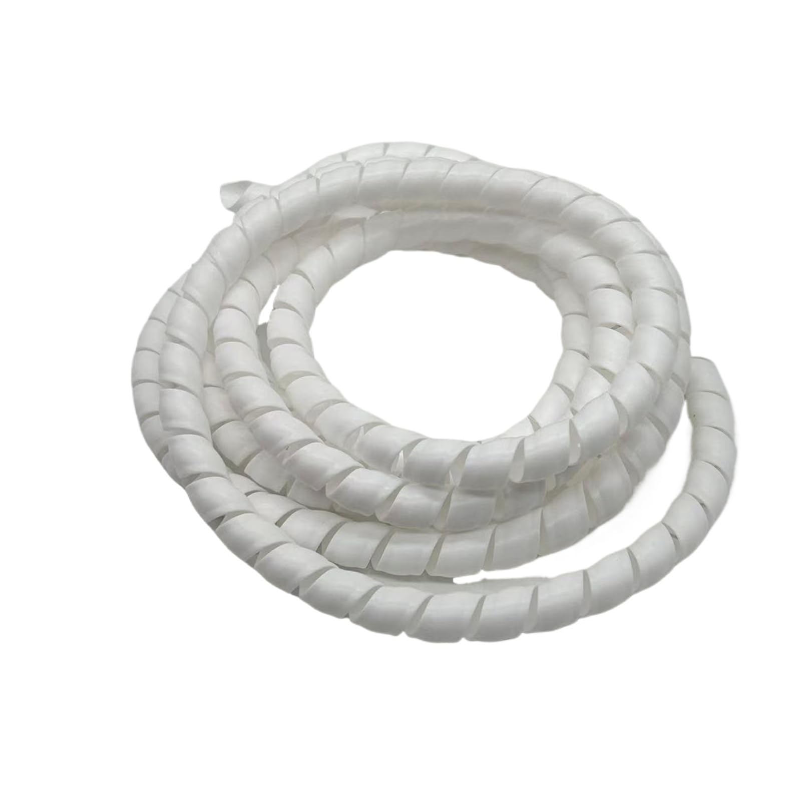 Manguito de Cable en Espiral de 5 Metros de diámetro, de 8 mm a 60 mm, for Proteger mangueras hidráulicas y Cables. Funda Protectora(White,ID 50mm)