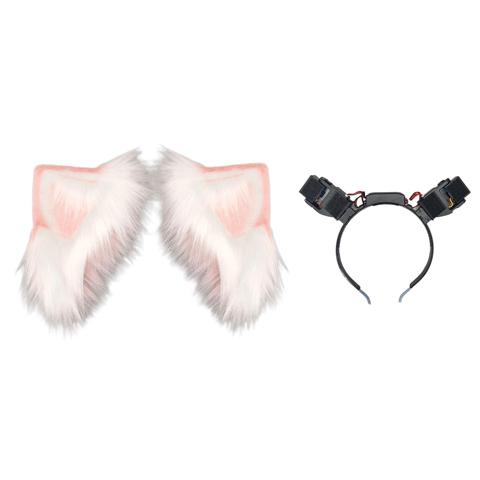 Diadema de orejas de gato con movimiento automático con tacto sensorial y larga vida útil para fiestas de disfraces, banda interactiva para el cabello