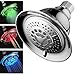 DreamSpa All Chrome Water Temperature Controlled Color Changing 5-Setting LED Shower Head by Top Brand Manufacturer! Color of LED lights changes automatically according to water temperature