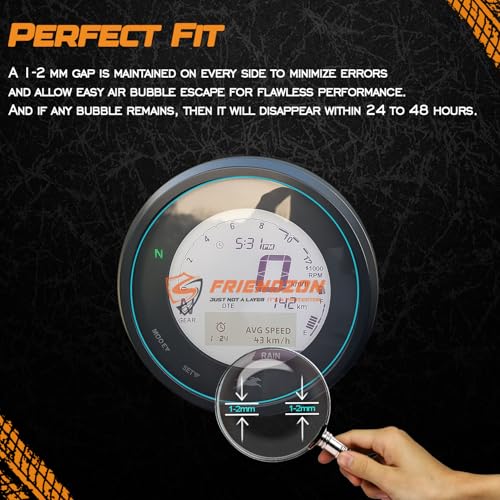 Image of 9H Unbreakable Speedometer Screen guard Protector For TVS Ronin bike Instrument Cluster Scratch Guard (Pack of 2)