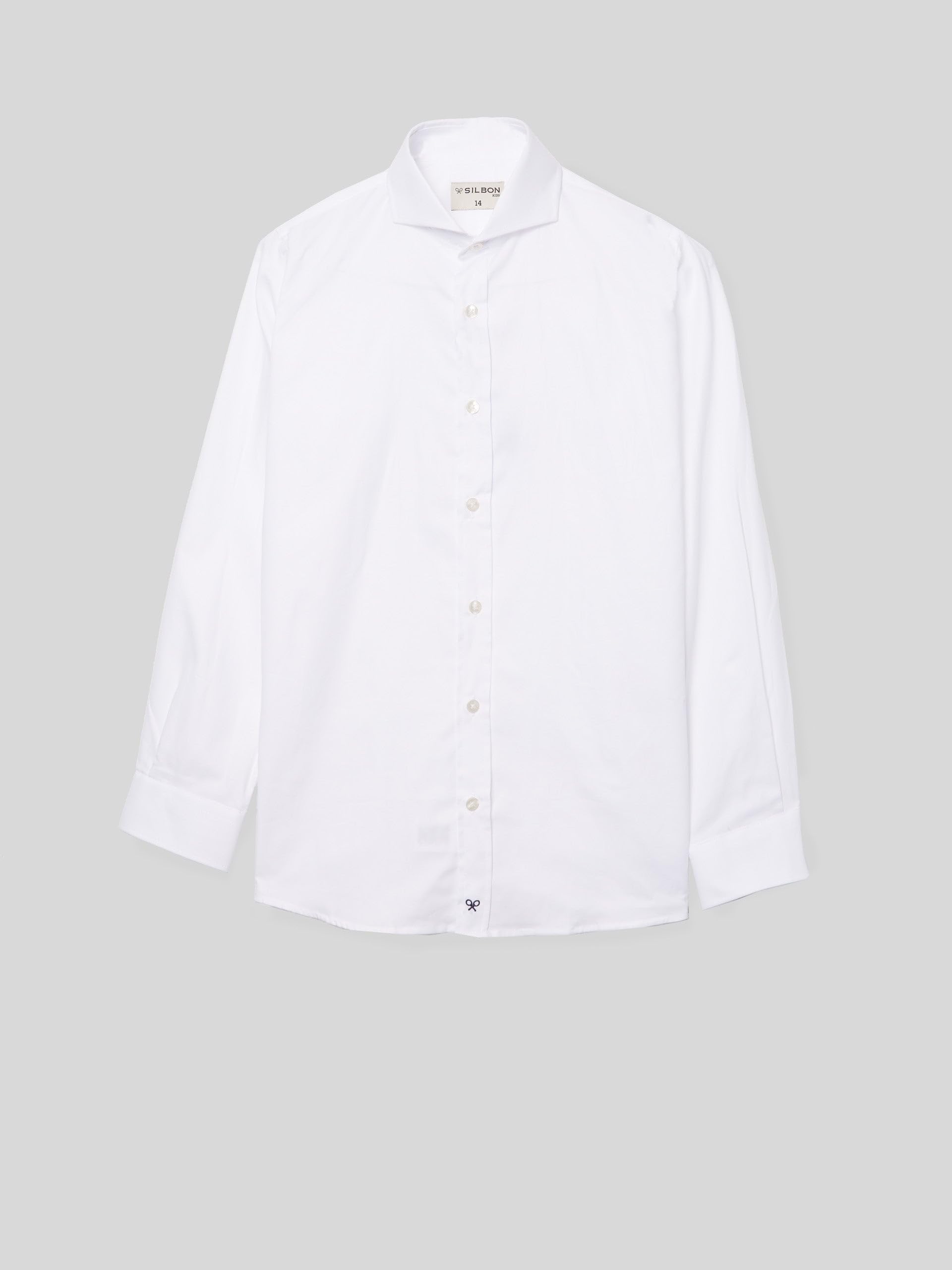 SILBON Camisa Vestir Kids Puño Simple Manga Larga para Niños