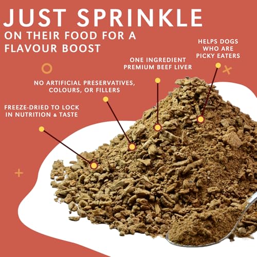 Benny Bullys LiverMix Crumbs & Powder 1Lb - Freeze Dried Beef Liver Dog Treats, High Protein, Low Fat, Nutrient Rich, Healthy Snack for Dogs, All Natural Ingredients - (454g) - Image 5