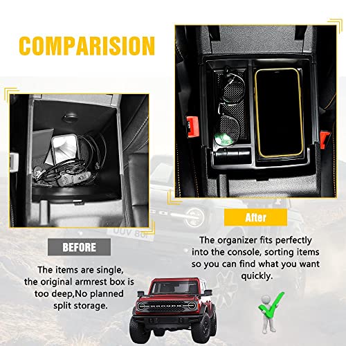 Boîte console centrale Ford Bronco double compartiment JROAD - 3