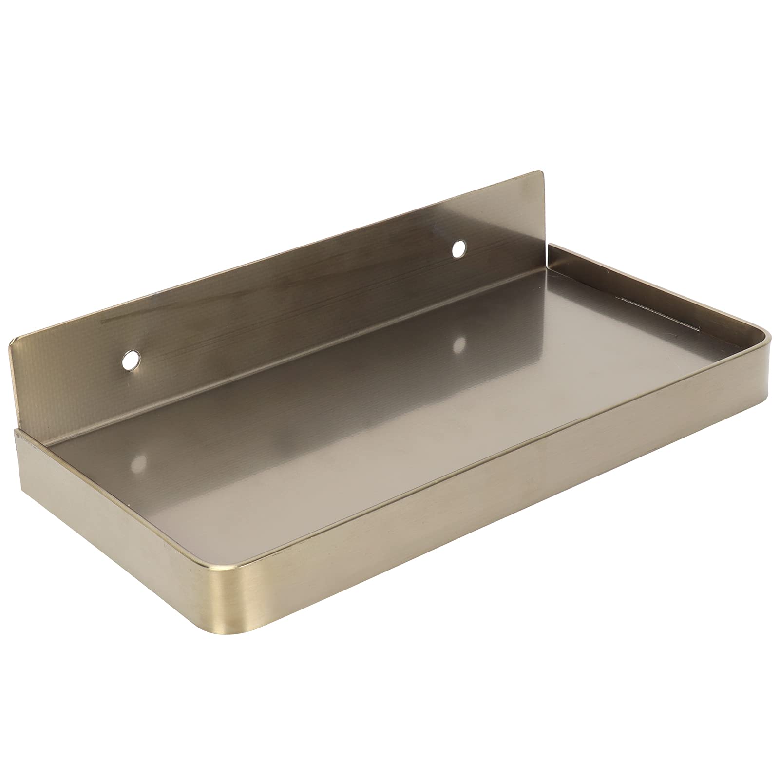 Tomedny Bathroom Cell Phone Shelf, Small Floating Shelves Wall Mounted Stainless Steel Small Wall Shelf Toilet Mobile Phone Rack Holder for Kitchen 7.3x3.5in (Gold)