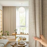 Amazon｜SXYITE カーテン 遮光1級 リネンスタイル 断熱 防音 透けない