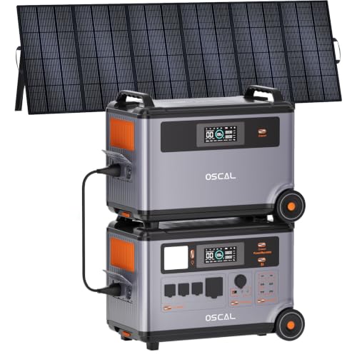 Image of PowerMax 6000 Solar Generator, 120 /240V Split Phase Voltage 6000W AC Outlets (9000W Peak), 3600Wh Power Station Expandable to 57.6kWh, Emergency for Home (PowerMax 6000(7200Wh)+500W)