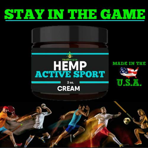 HEALTHERGIZE HEMP ACTIVE SPORT PAIN CREAM MUSCLE JOINT KNEE BACK ELBOW MOISTURIZER - Image 3