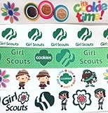 1.5 inch Grosgrain Ribbon 5 Yards Mixed LOT Girl Scouts Printed are for Hair Bows Crafts Gifts and More.