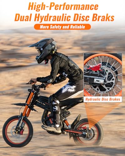 Image of GT73 / GT54 Electric Dirt Bike for Adults Teens - 3000W / 2500W Motor 50 /37 MPH High-Speed, 25 inch /14 inch Fat Tires & Dual Removable Battery(60V /48V) | All-Terrain Off-Road eBike for Snow, Sand