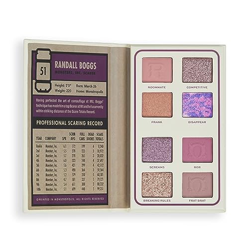 Revolution x Monsters University Randall Scare Card Eyeshadow Palette 8 x 0.01 oz (0.55g), Affection