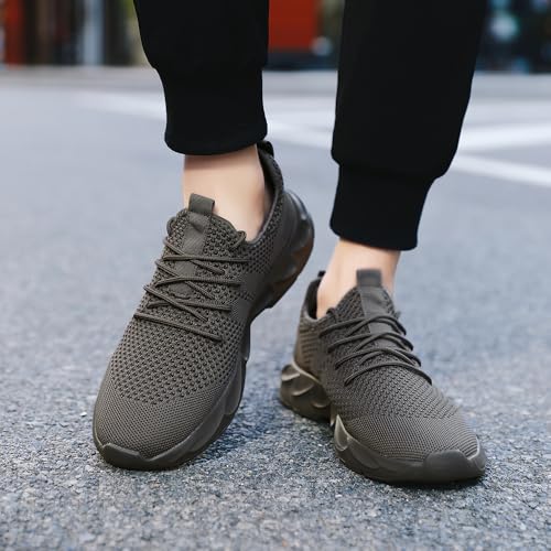 Image of DLWKIPV Mens Running Shoes Sneakers Tennis Non Slip Walking Gym Workout Athletic Slip On Casual Lightweight Breathable Mesh Fashion