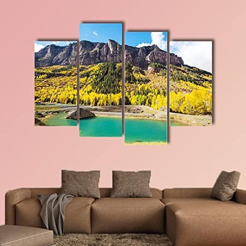 FACAICAI Bilder 4 Teilig Leinwanddrucke 4 Stück Leinwand Bilder Moderne Wandbilder Bunter Herbst Poster Bild 4 Stück Drucke Auf Leinwand Moderne Wandbilder Wohnzimmer Wohnkultur Cover