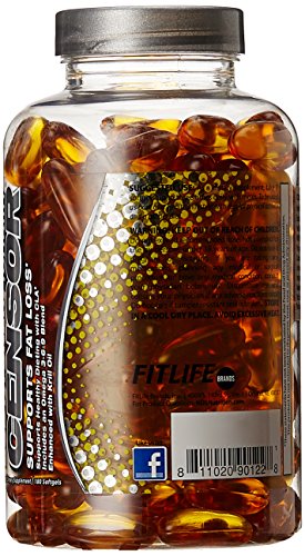 Censor - Fat Loss And Body Toner With Cla, Fish Oil, Safflower And Omega 3-6-9 Blend - Dietary Supplement For Improved Energy, Metabolism And Health - 180 Softgels #TOP2