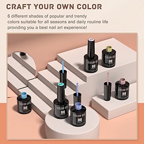 UV Nagellack 9 Stk, mit Base Coat Top Coat Gel UV, Matte Top Coat, Delanie Gel Nagellack Set 7,5ml, Macaron Sommer Serie… – Bild 7